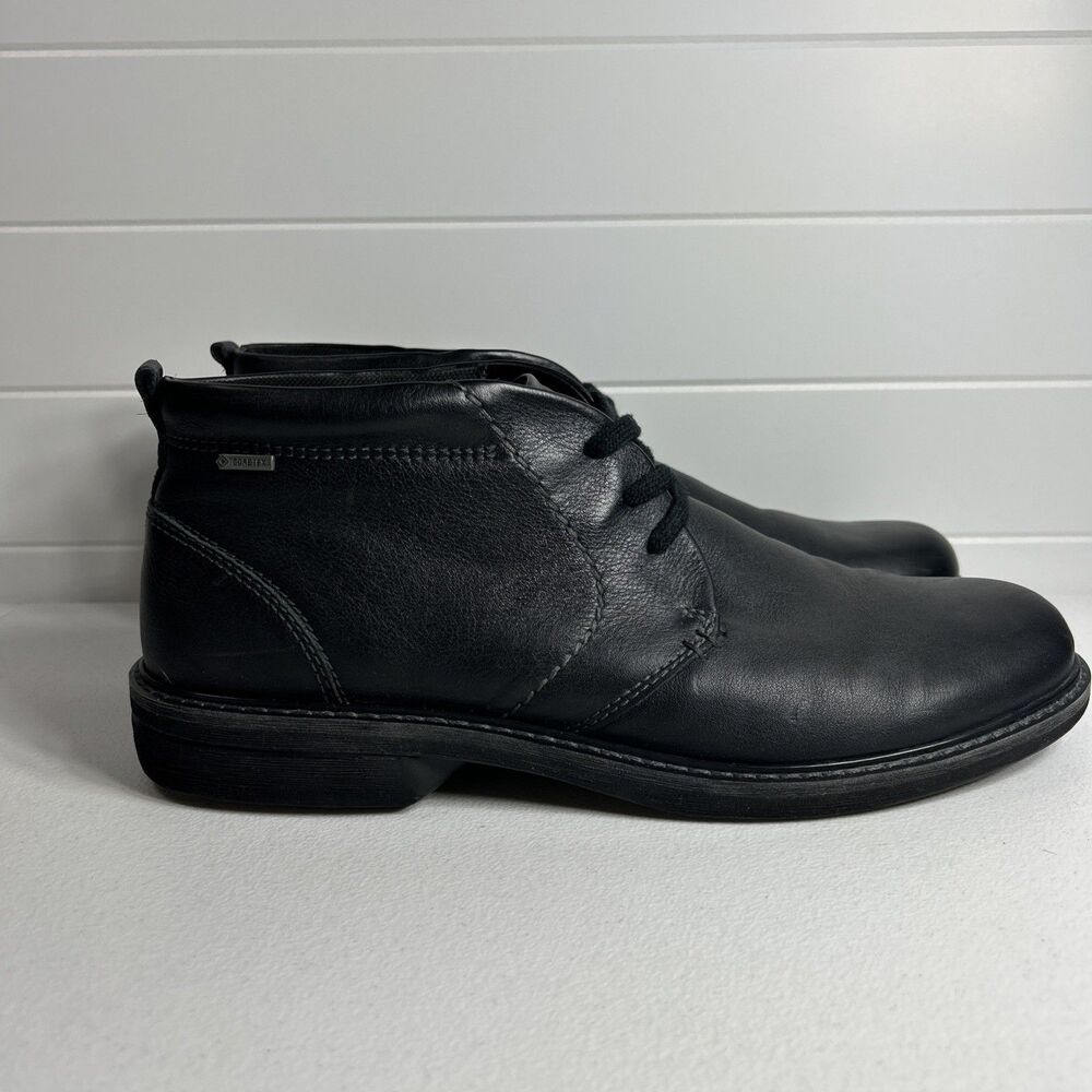 Ecco Men’s Boots Size EU 46/US 12 Black Water Resistant Gore Tex Chukka Dress